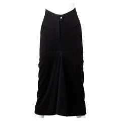 Claude Montana Vintage 1980s Avant Garde Wool Flounce Skirt