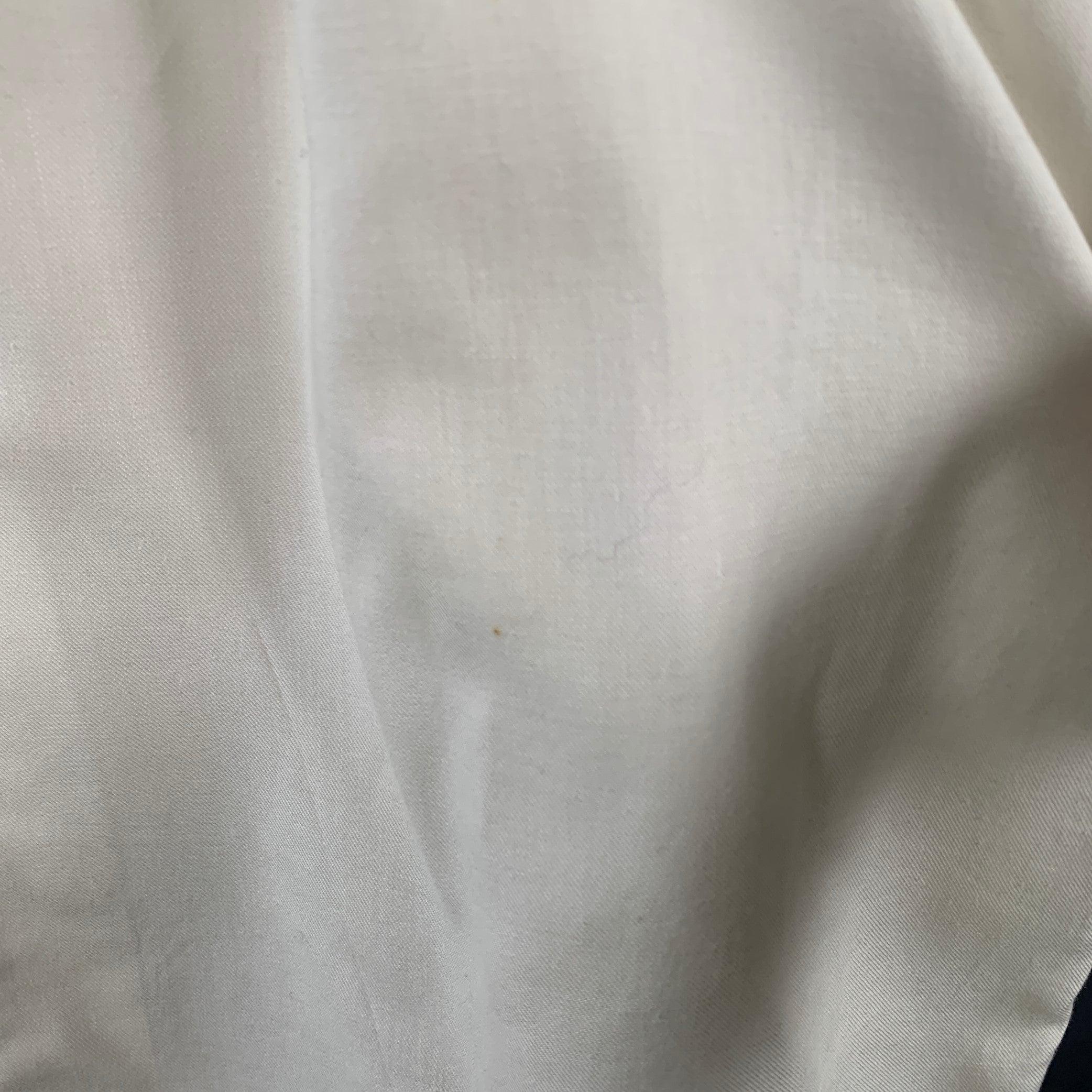 CLAUDE MONTANA Vintage Size S White Pleated Cotton Spread Collar Oversized Long Sleeve Shirt For Sale 3