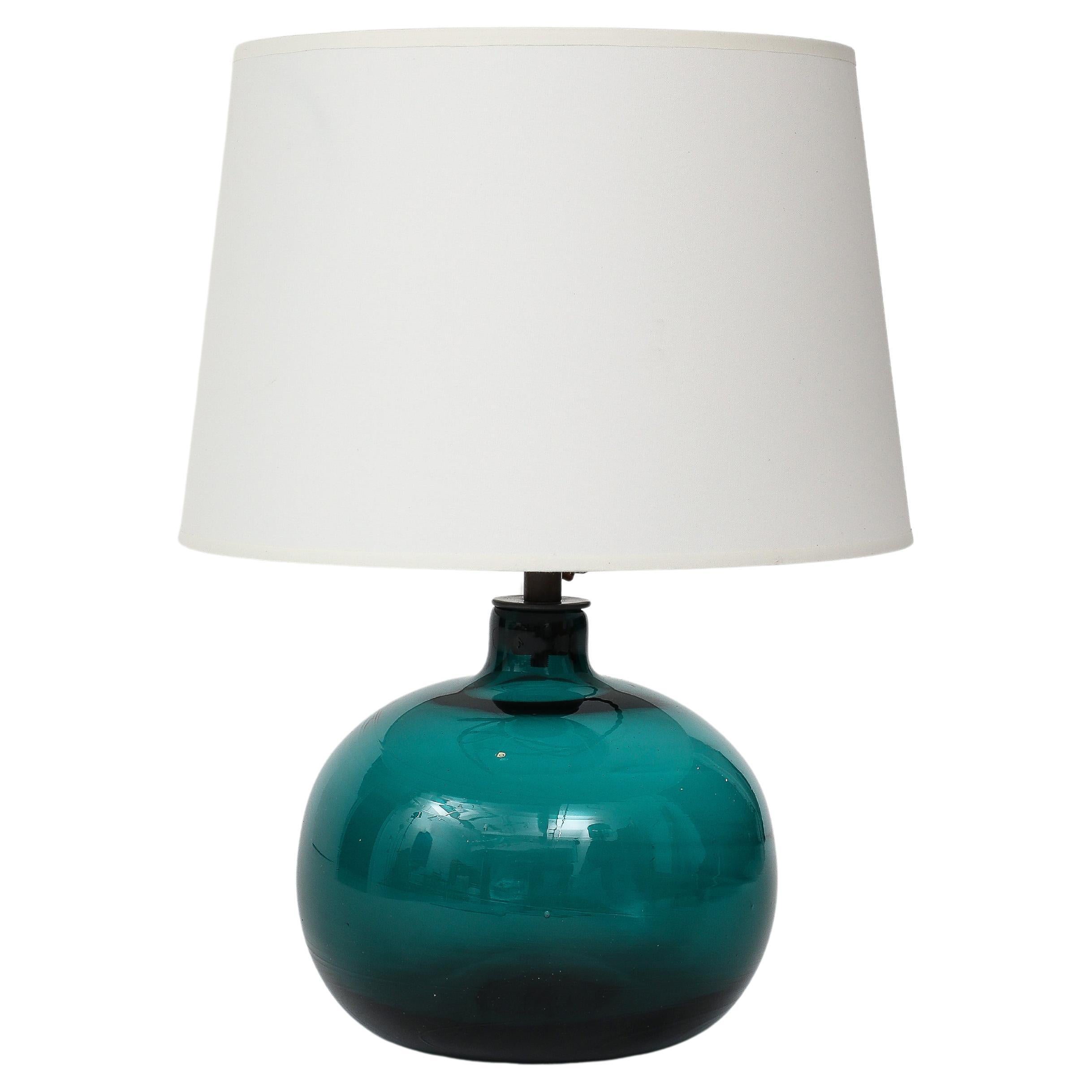 Lampe Claude Morin, France, 1970, signée, abat-jour fait sur mesure