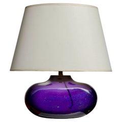 Claude Morin, Signed Blown Glass Table Lamp, France, circa 1970
