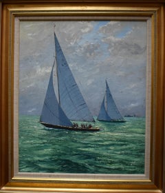 Antique Sovereign and Kurrewa America’s Cup Interest Oil Painting