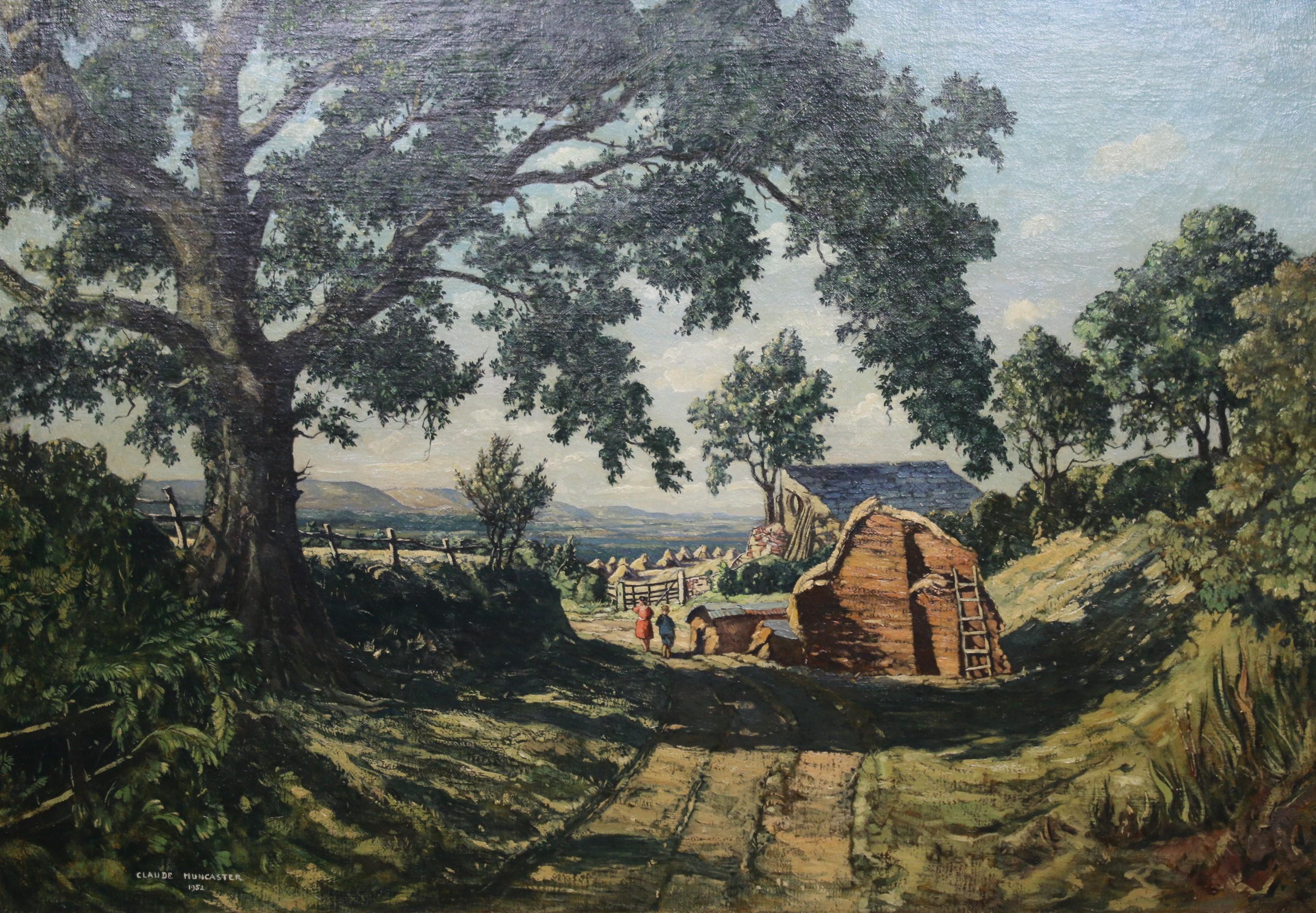 Well Digger Lane Guildford Surrey - Painting by Claude Muncaster