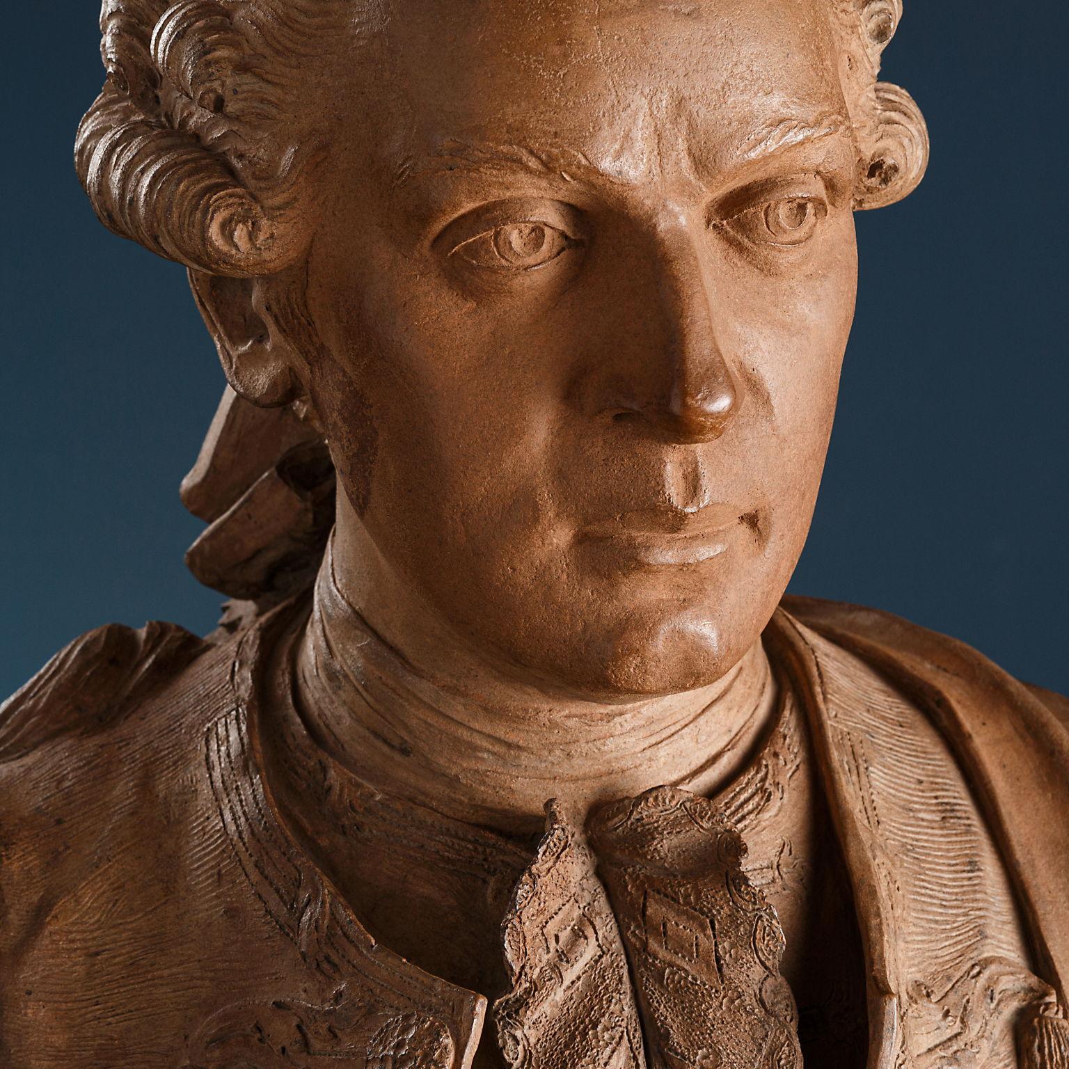 Late 18th Century Claude Munier, Bust of Gentleman, 1780 For Sale