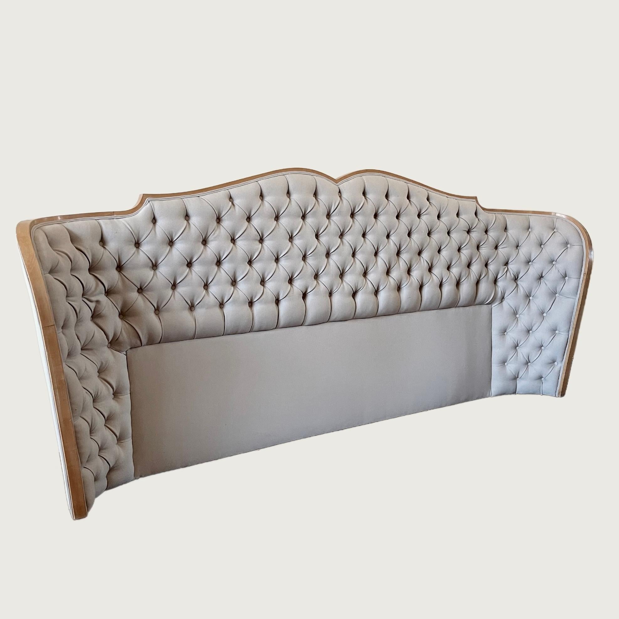 Claude Olivier Merson King Size Headboard circa 1940 In Good Condition For Sale In CA, CA