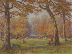 Claude Percival Shilton (1887-1968) - 1961 Oil, Autumn in Hyde Park