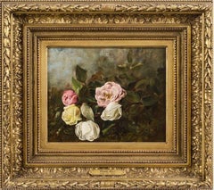 Roses, Floral Still-life by Claude Raguet Hirst (1855-1942, American)