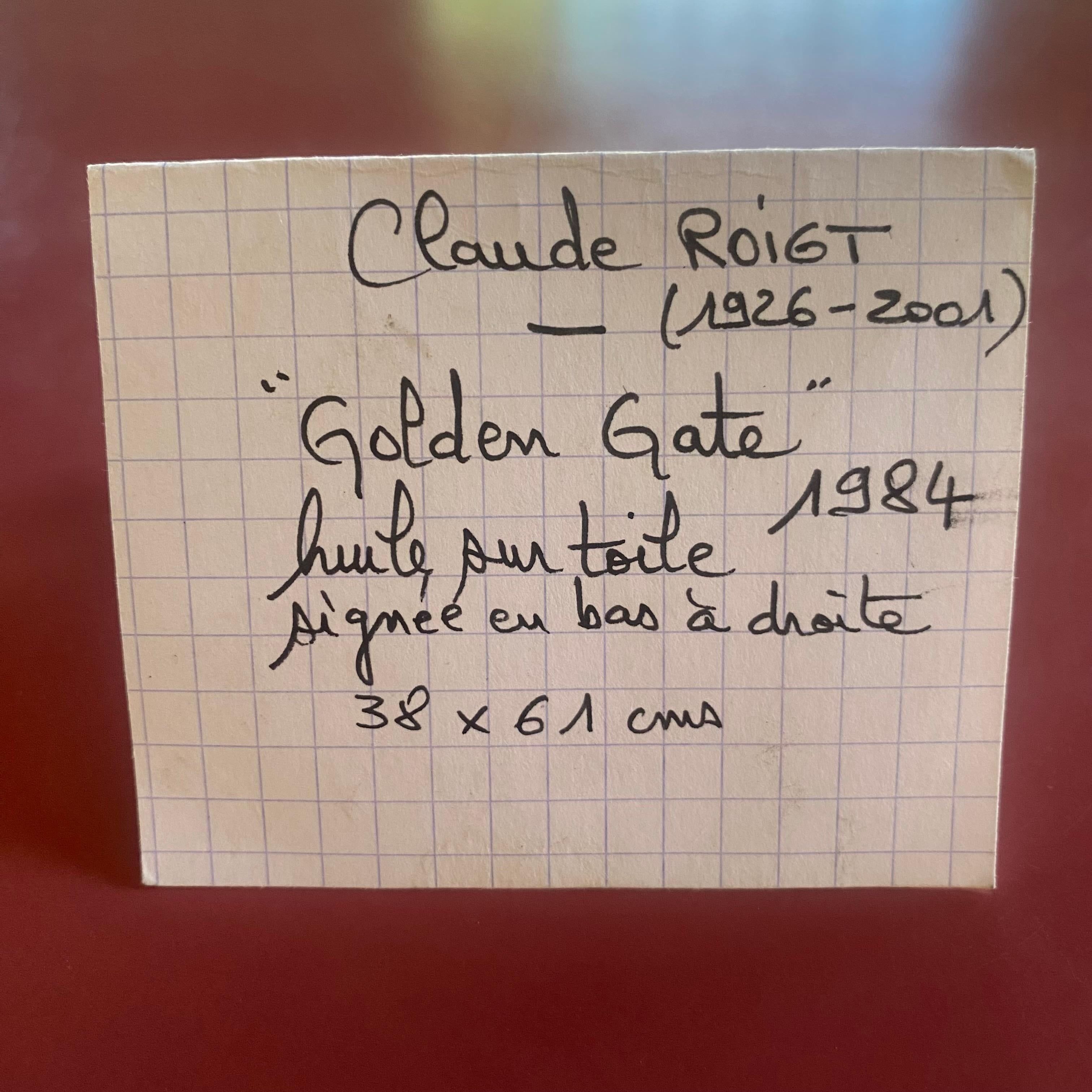 Late 20th Century Claude Roigt  - Golden Gate - 1984 For Sale