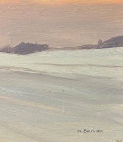 "Dopo il tramonto" di Claude Sauthier - Olio su legno - 73x54 cm