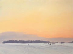 "Nach Sonnenuntergang" von Claude Sauthier - Öl auf Holz - 73x54 cm