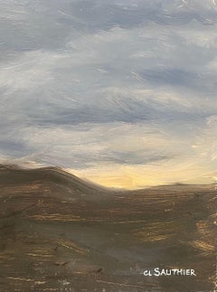 "Auvergne - 2" de Claude Sauthier - Huile sur Wood - 73x54 cm