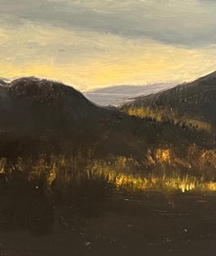 "Auvergne" par Claude Sauthier - Huile sur Wood - 73x54 cm