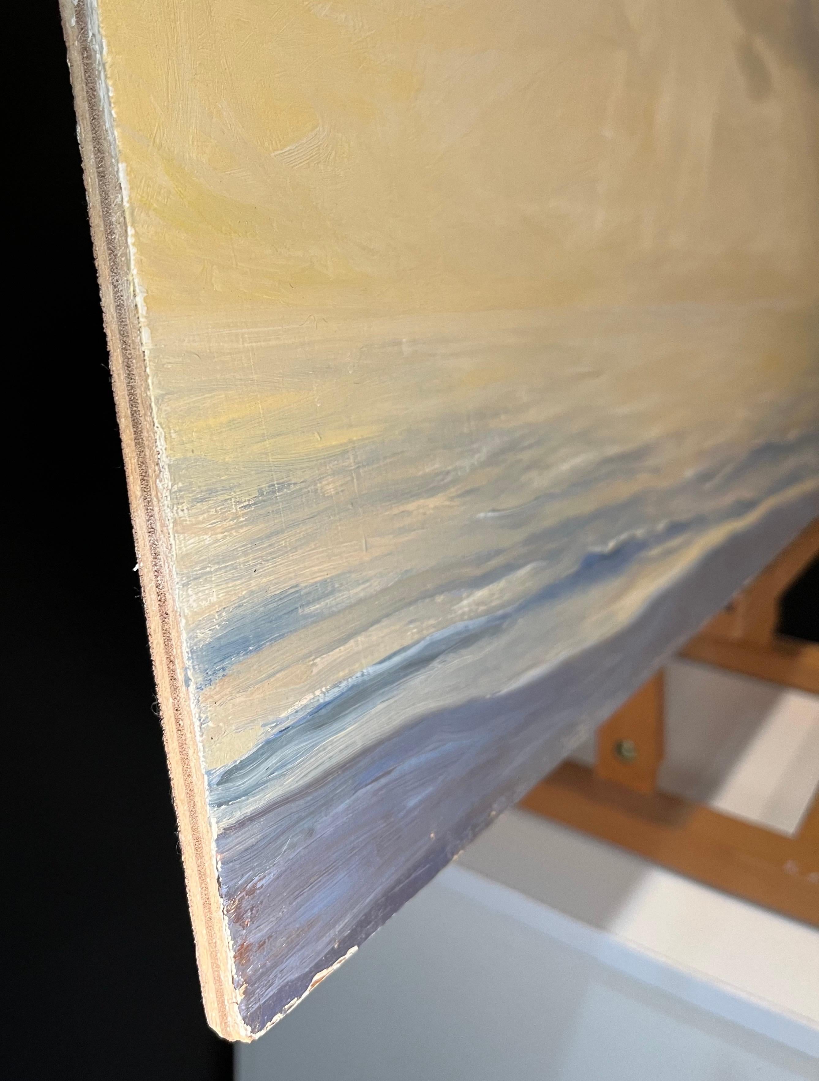 „Clouds over the Sea“ von Claude Sauthier – Öl auf Holz – 92x65 cm im Angebot 10