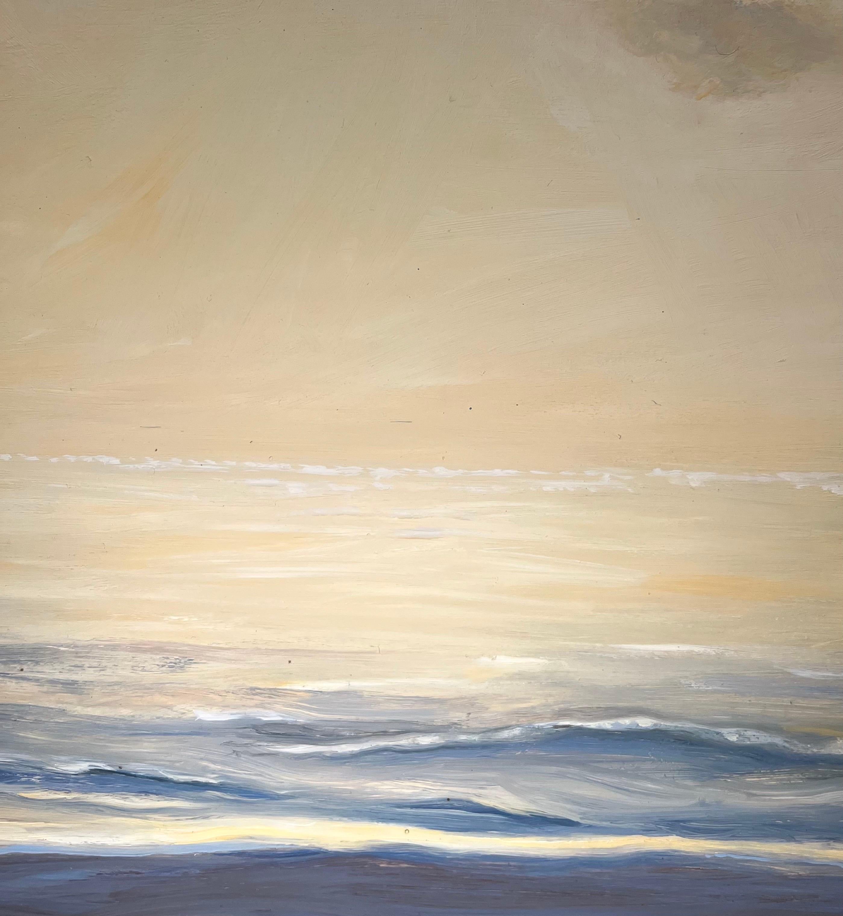„Clouds over the Sea“ von Claude Sauthier – Öl auf Holz – 92x65 cm im Angebot 2