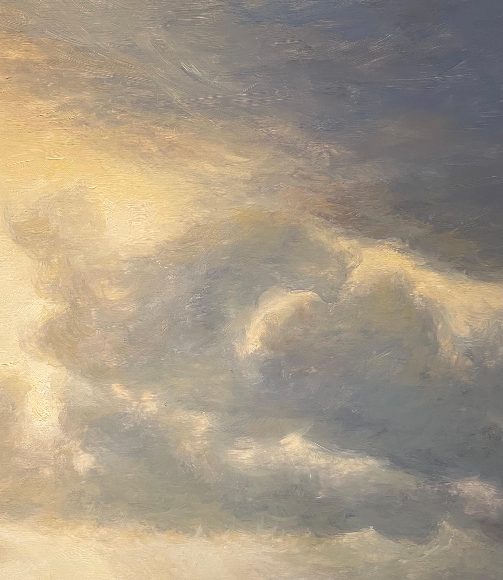 „Clouds over the Sea“ von Claude Sauthier – Öl auf Holz – 92x65 cm im Angebot 3