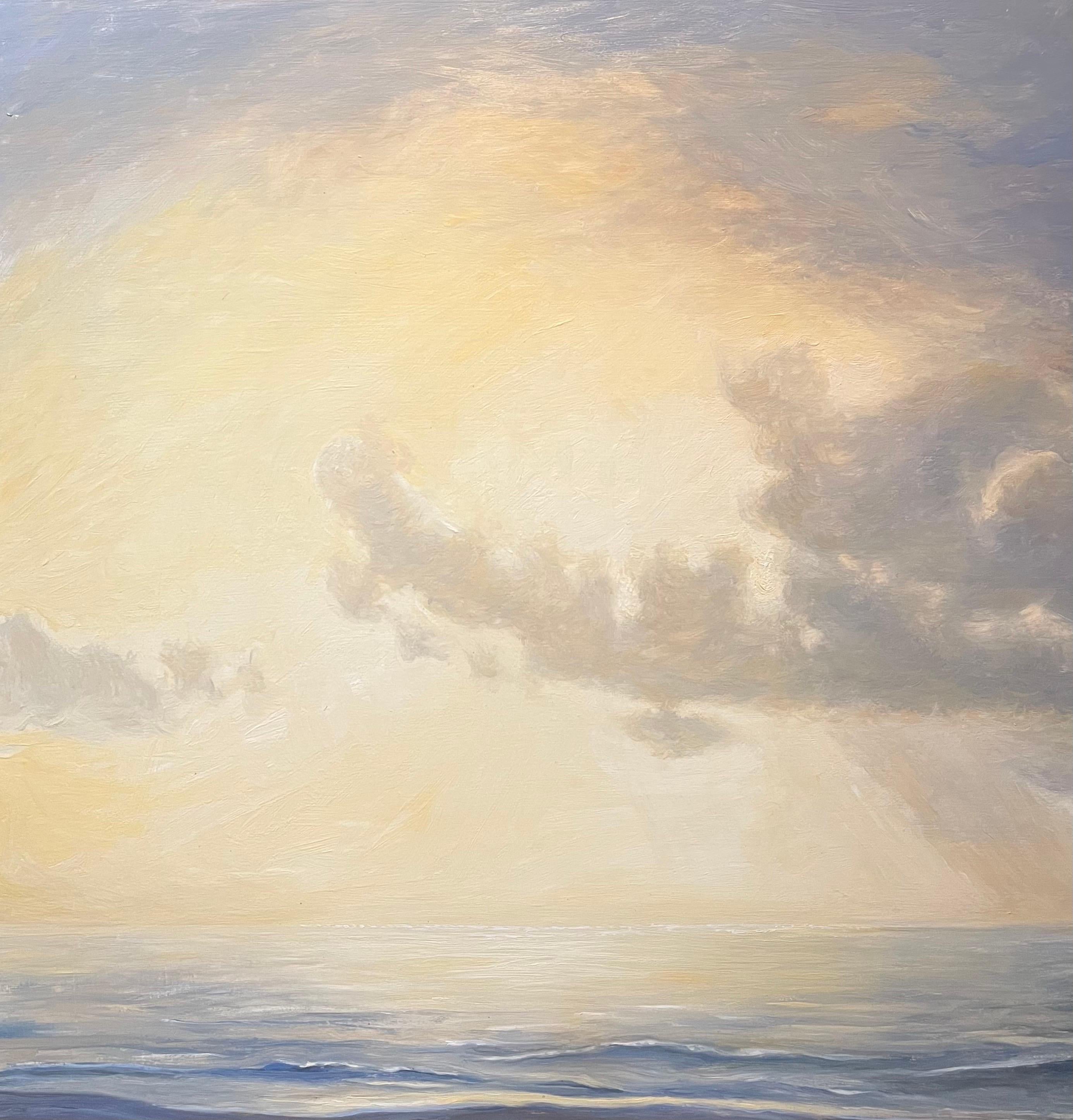 „Clouds over the Sea“ von Claude Sauthier – Öl auf Holz – 92x65 cm im Angebot 7