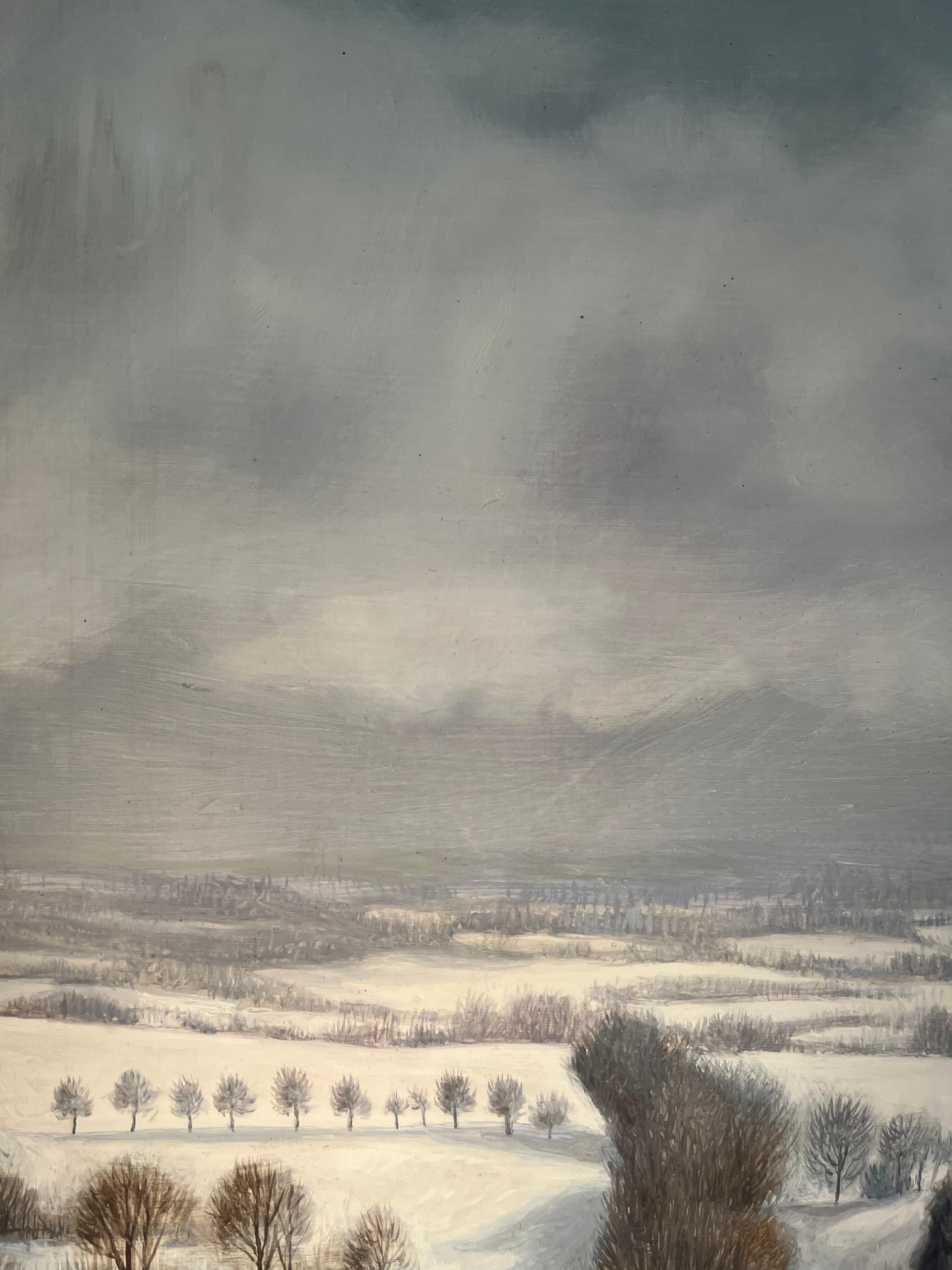 „For Ingrid“ von Claude Sauthier - Öl auf Holz - 92x65 cm im Angebot 6