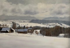 "Per Ingrid" di Claude Sauthier - Olio su legno - 92x65 cm