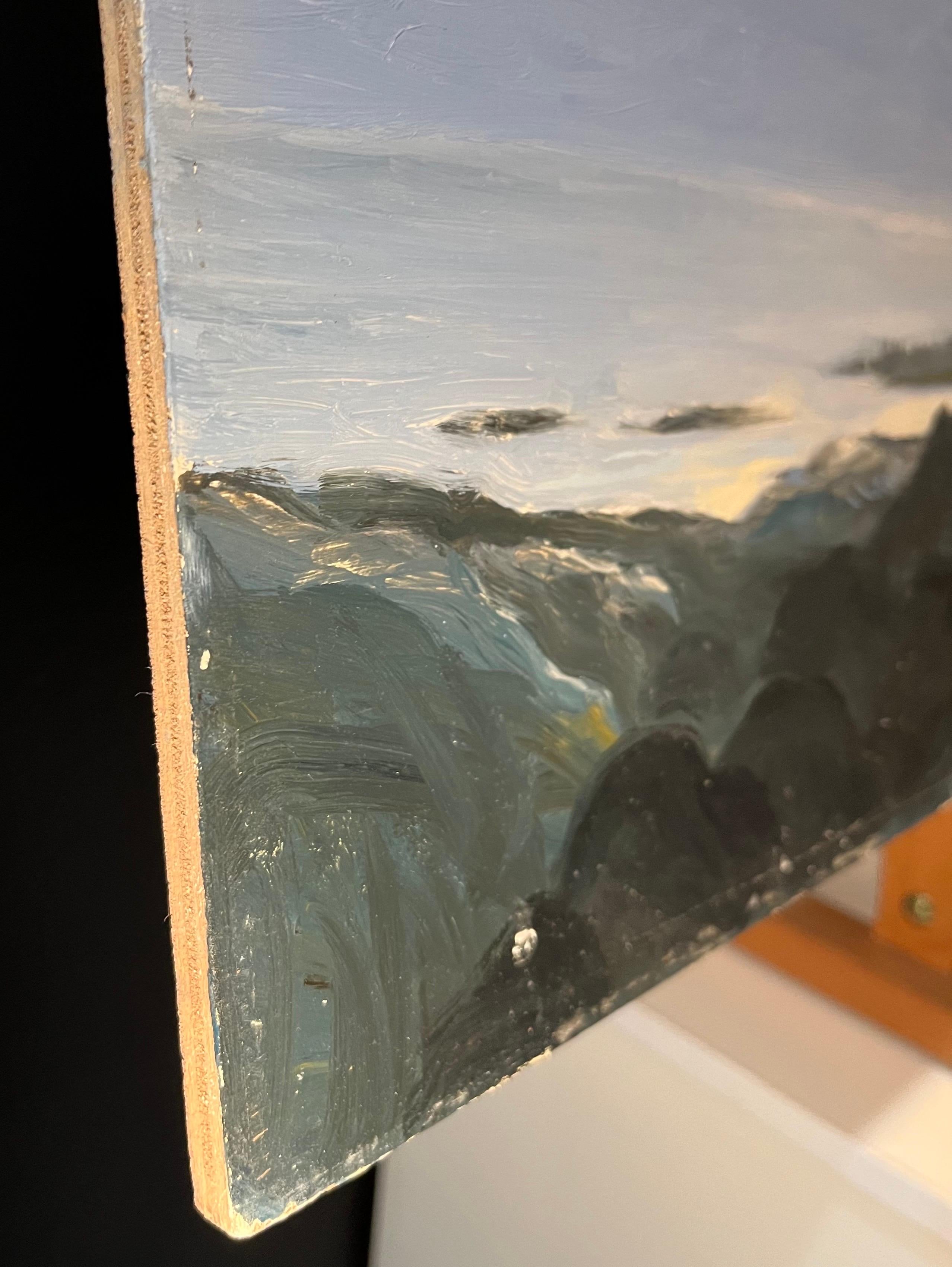 „La Turballe, Bretagne – 2“ von Claude Sauthier – Öl auf Holz – 92x65 cm im Angebot 9