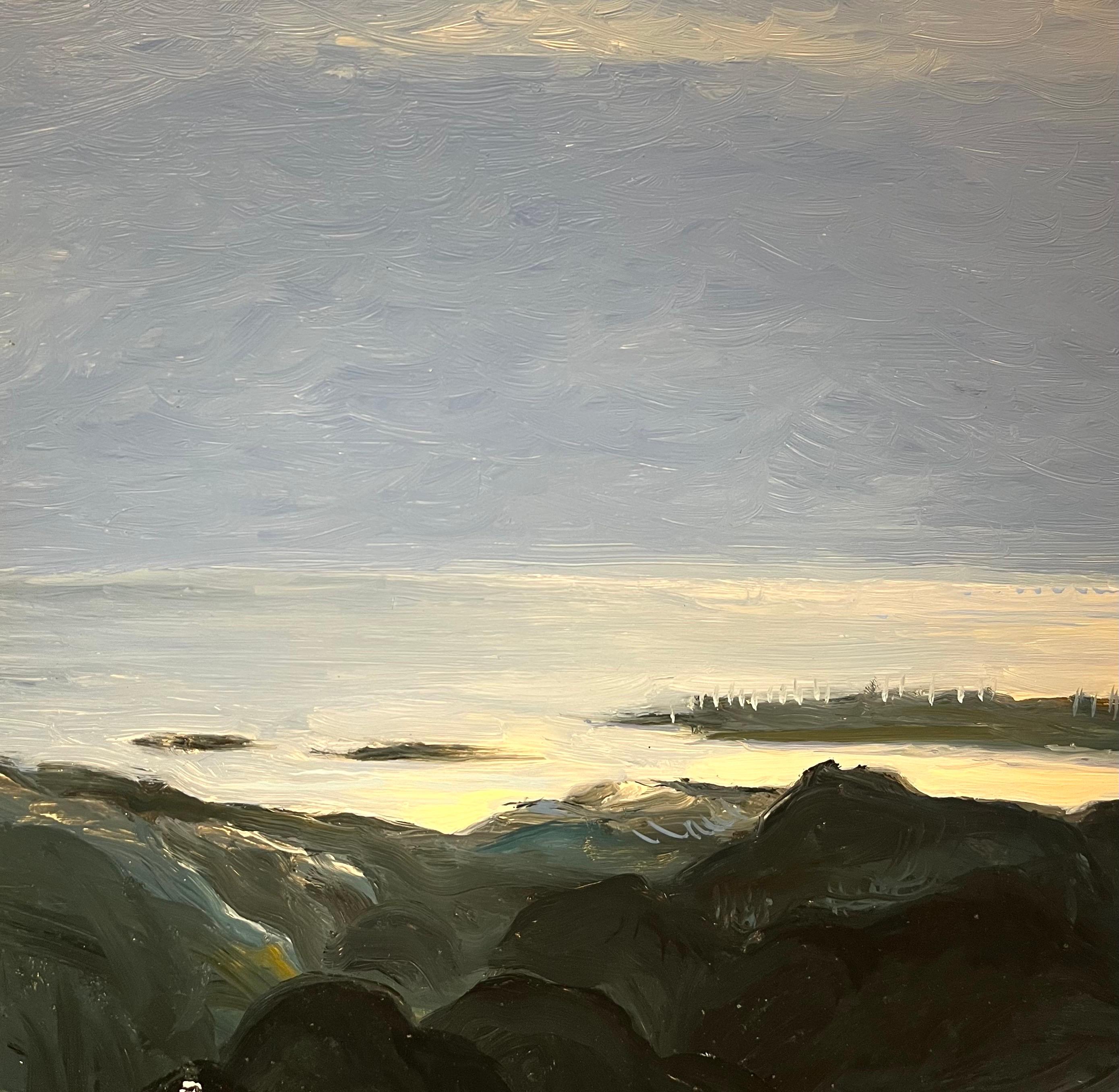 „La Turballe, Bretagne – 2“ von Claude Sauthier – Öl auf Holz – 92x65 cm im Angebot 5