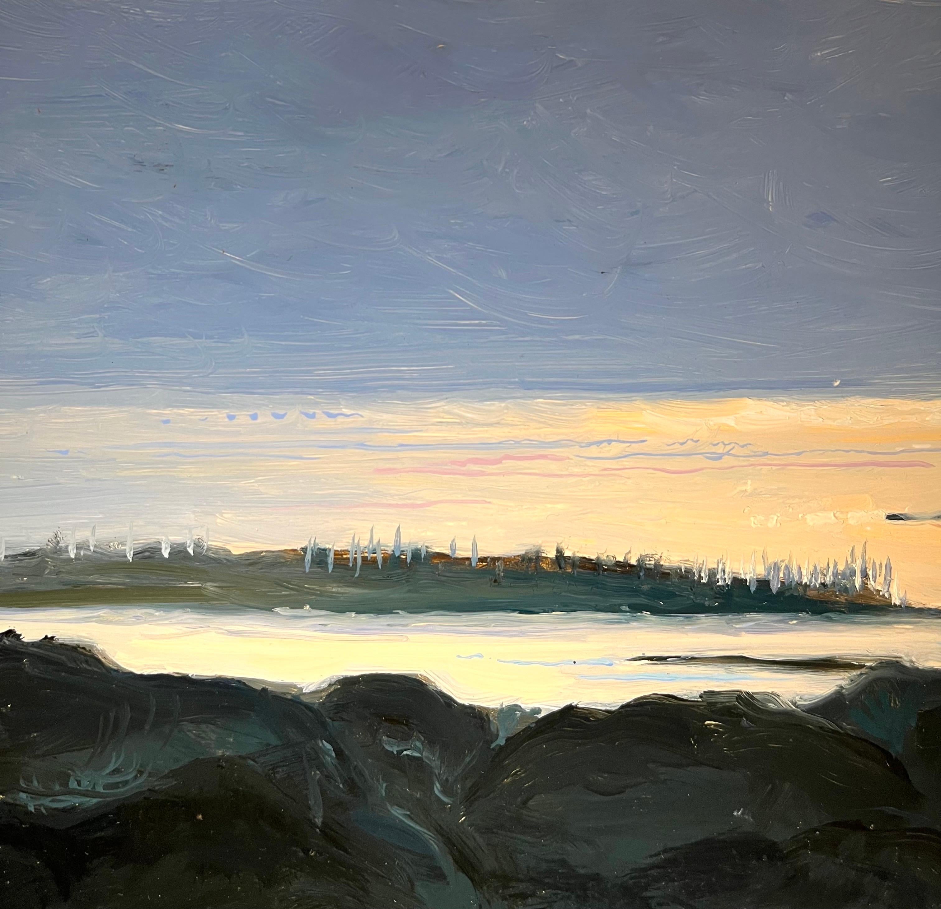 „La Turballe, Bretagne – 2“ von Claude Sauthier – Öl auf Holz – 92x65 cm im Angebot 7