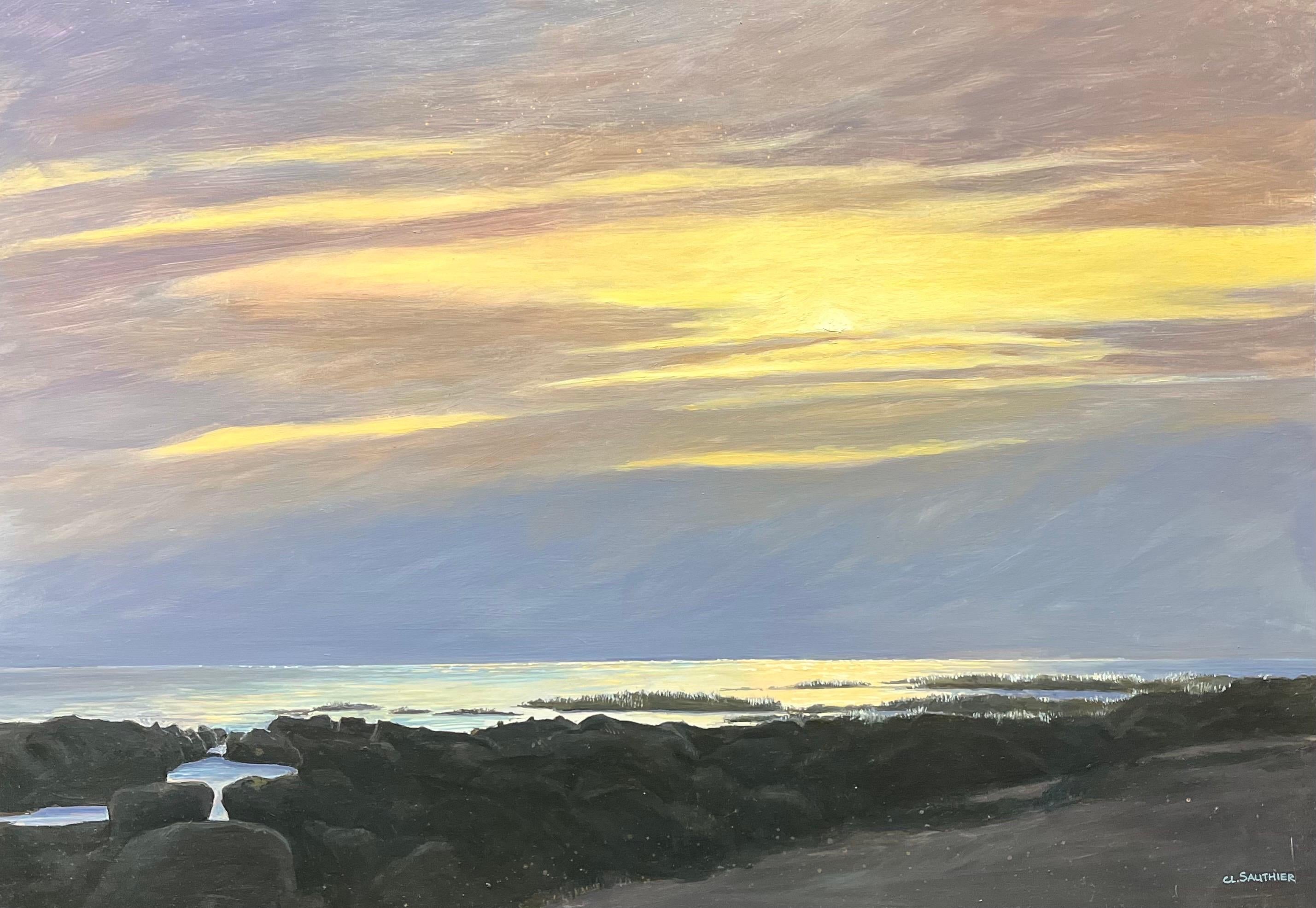 "La Turballe, Bretagne" di Claude Sauthier - Olio su legno - 92x65 cm