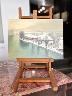 « Paysage » de Claude Sauthier - Huile sur bois - 30x41 cm