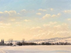"Landscape" by Claude Sauthier - Oil on Wood - 73x54 cm