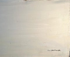 "Die Wiesen von Romont, Waadt" von Claude Sauthier - Öl auf Holz - 92x65 cm