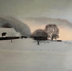 "Near to Romont, Vaud" by Claude Sauthier - Oil on Canvas - 130x130 cm