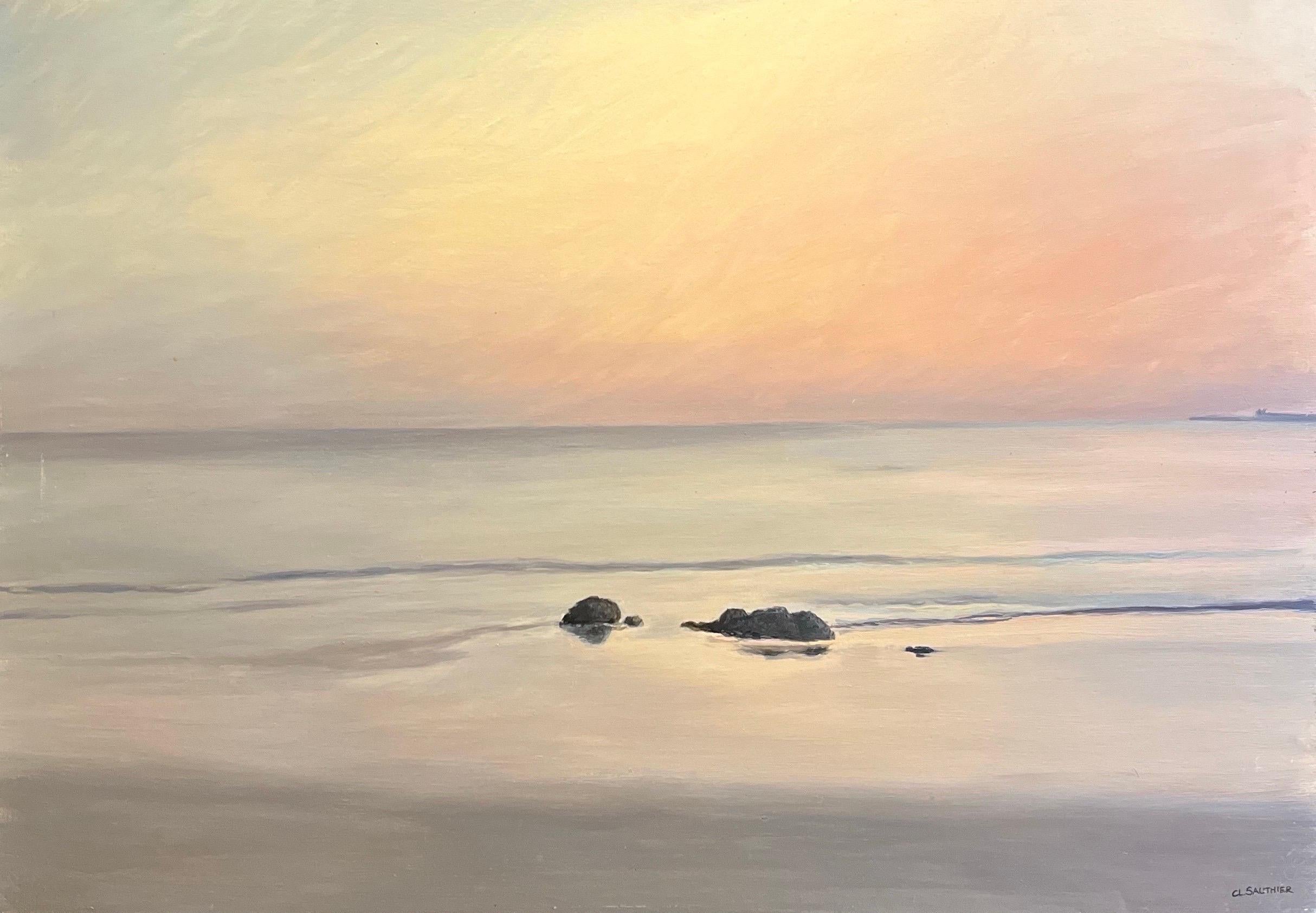 « Piriant-sur-Mer, Bretagne » par Claude Sauthier - Huile sur bois - 92x65 cm