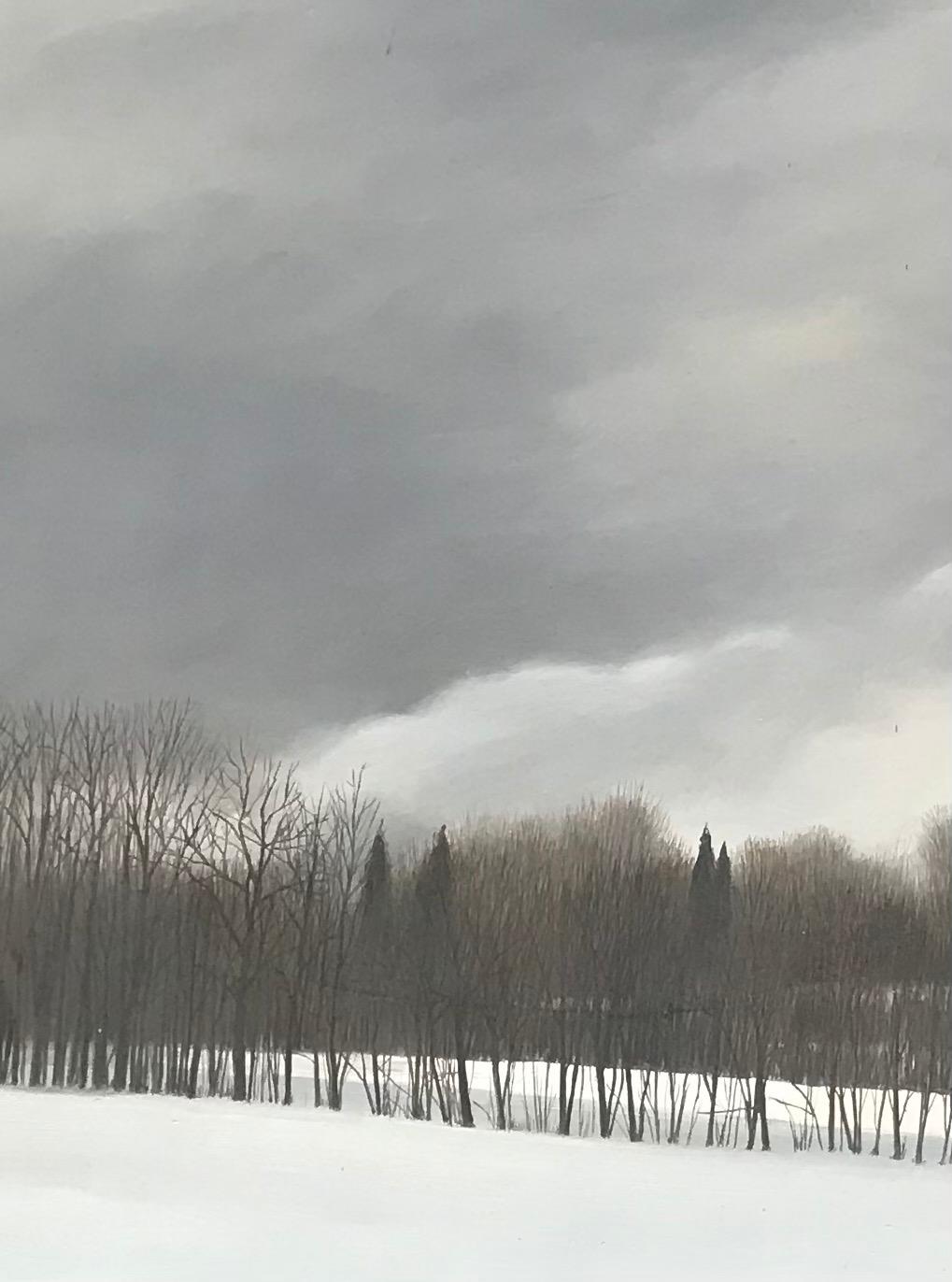 Savoie Landscape by Claude Sauthier - Oil on wood 65x92 cm For Sale 2