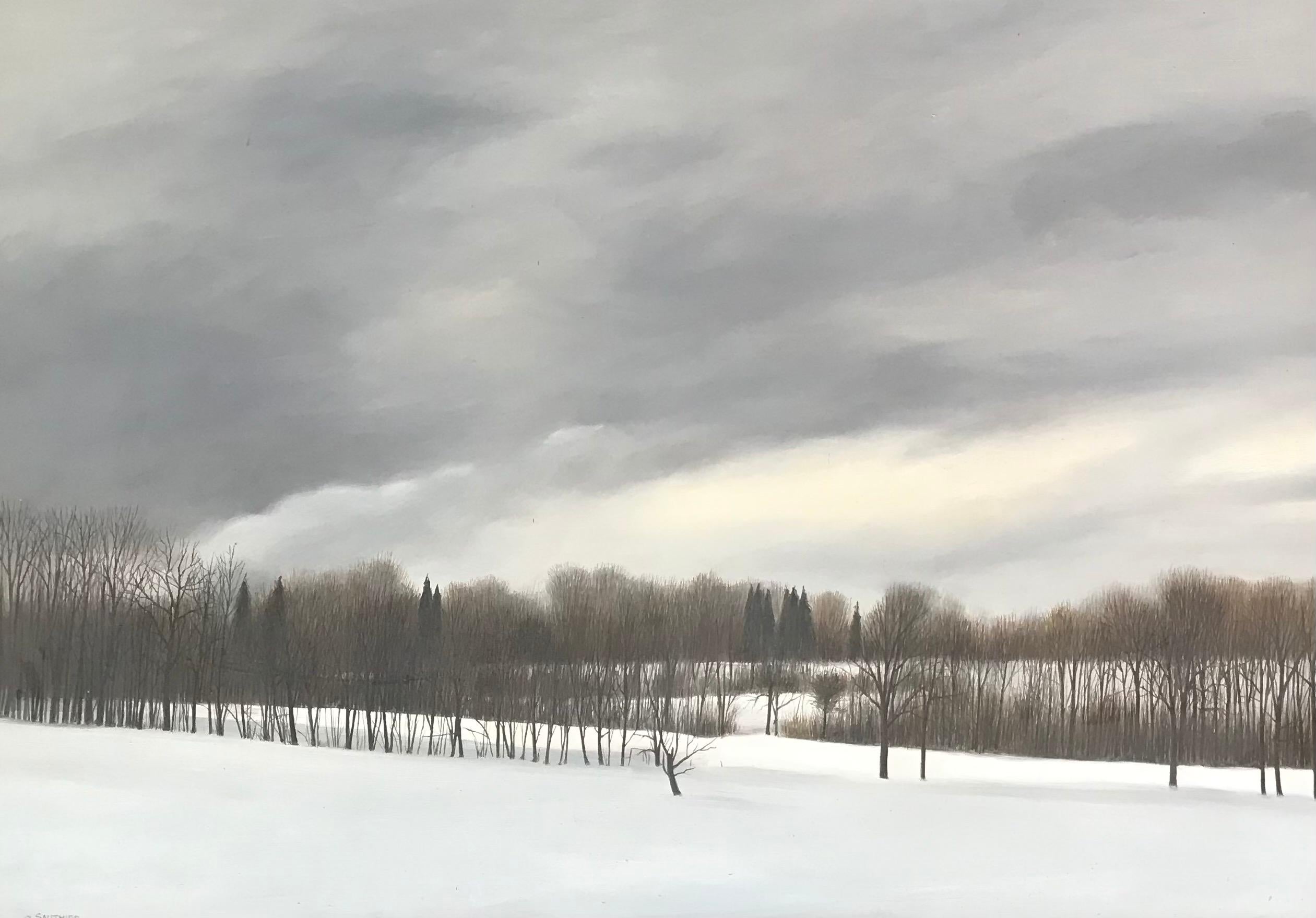 Savoie Landscape by Claude Sauthier - Oil on wood 65x92 cm