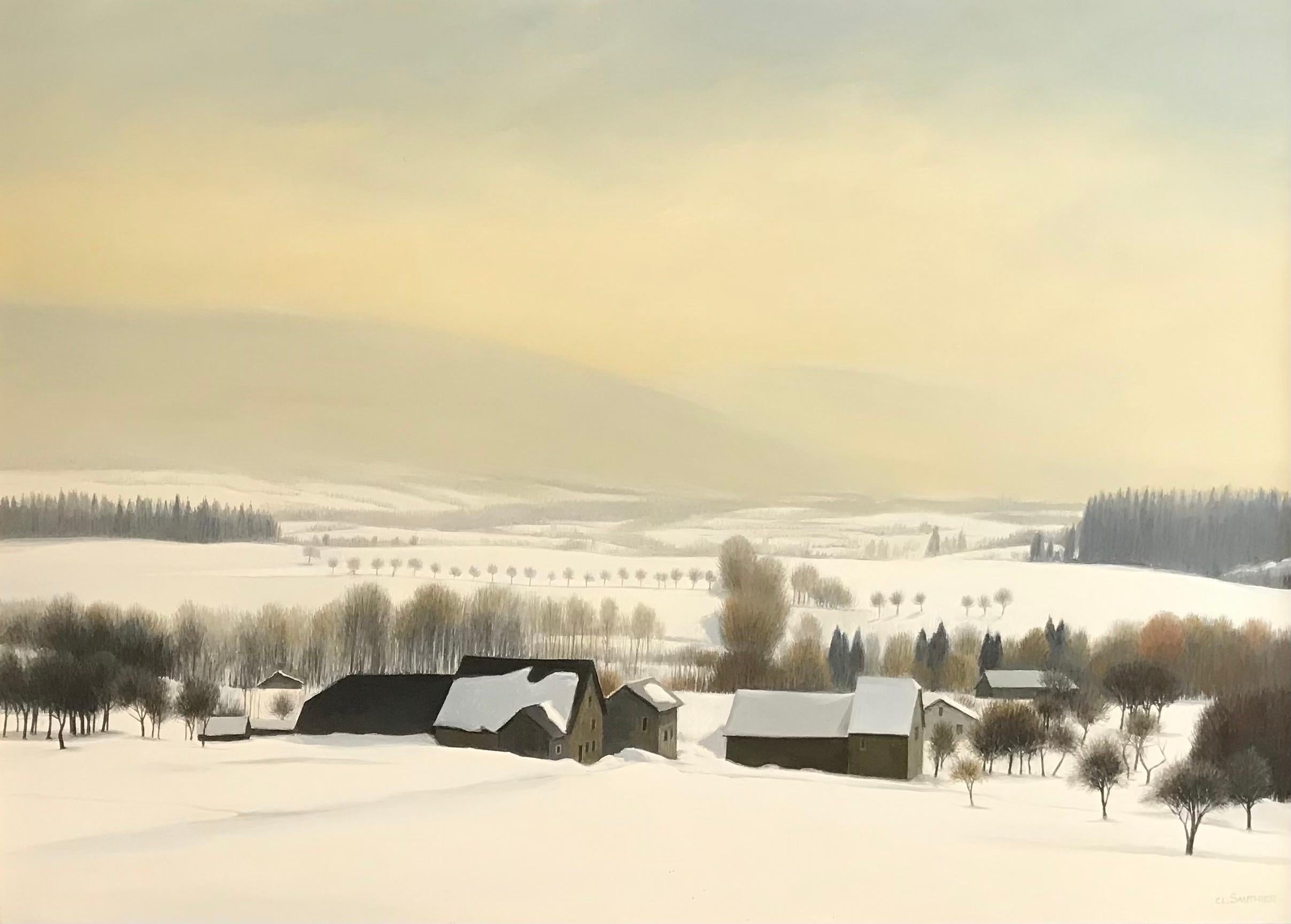 Claude Sauthier Landscape Painting - Snow as far as the eye can see