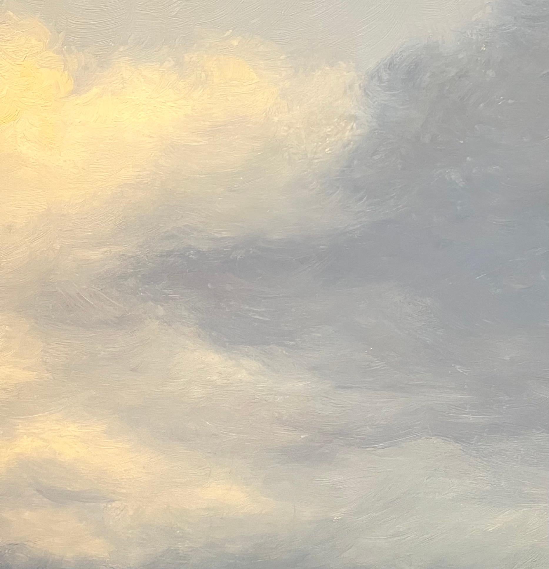 „Das Meer im Winter“ von Claude Sauthier – Öl auf Holz – 92x65 cm im Angebot 9