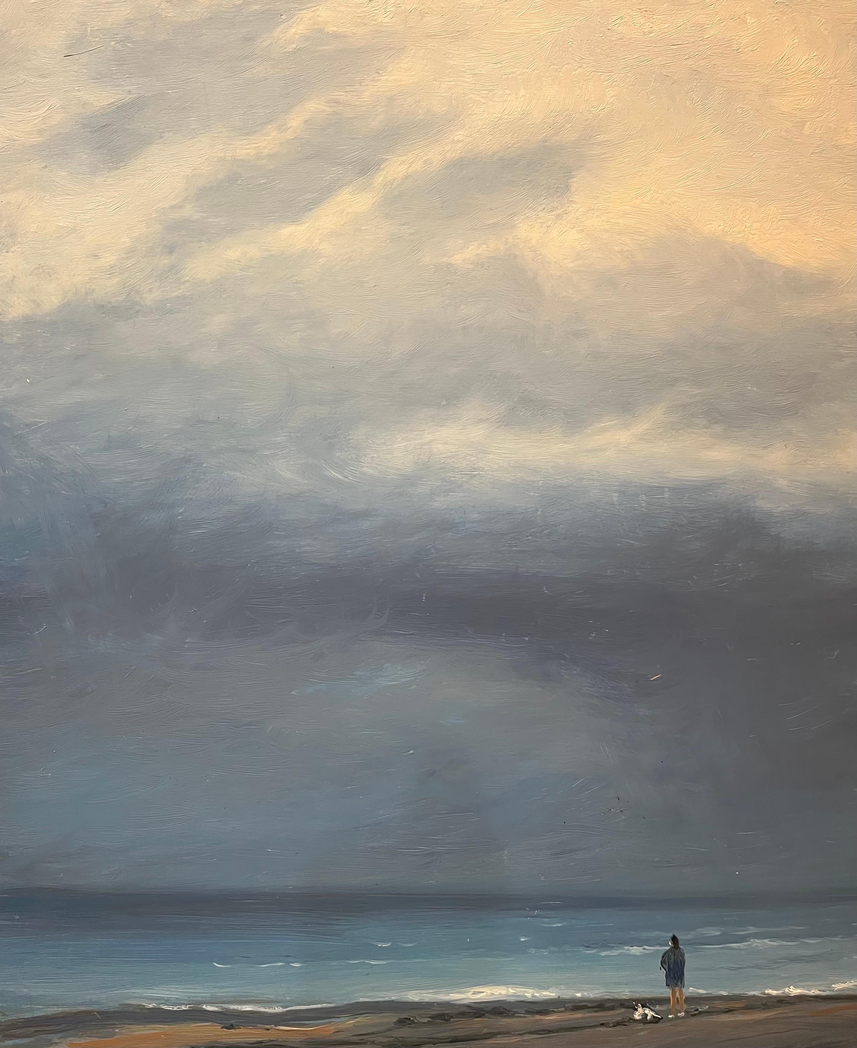„Das Meer im Winter“ von Claude Sauthier – Öl auf Holz – 92x65 cm im Angebot 2