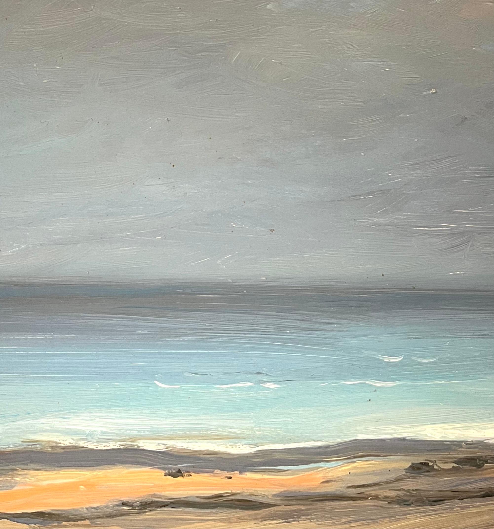 „Das Meer im Winter“ von Claude Sauthier – Öl auf Holz – 92x65 cm im Angebot 4