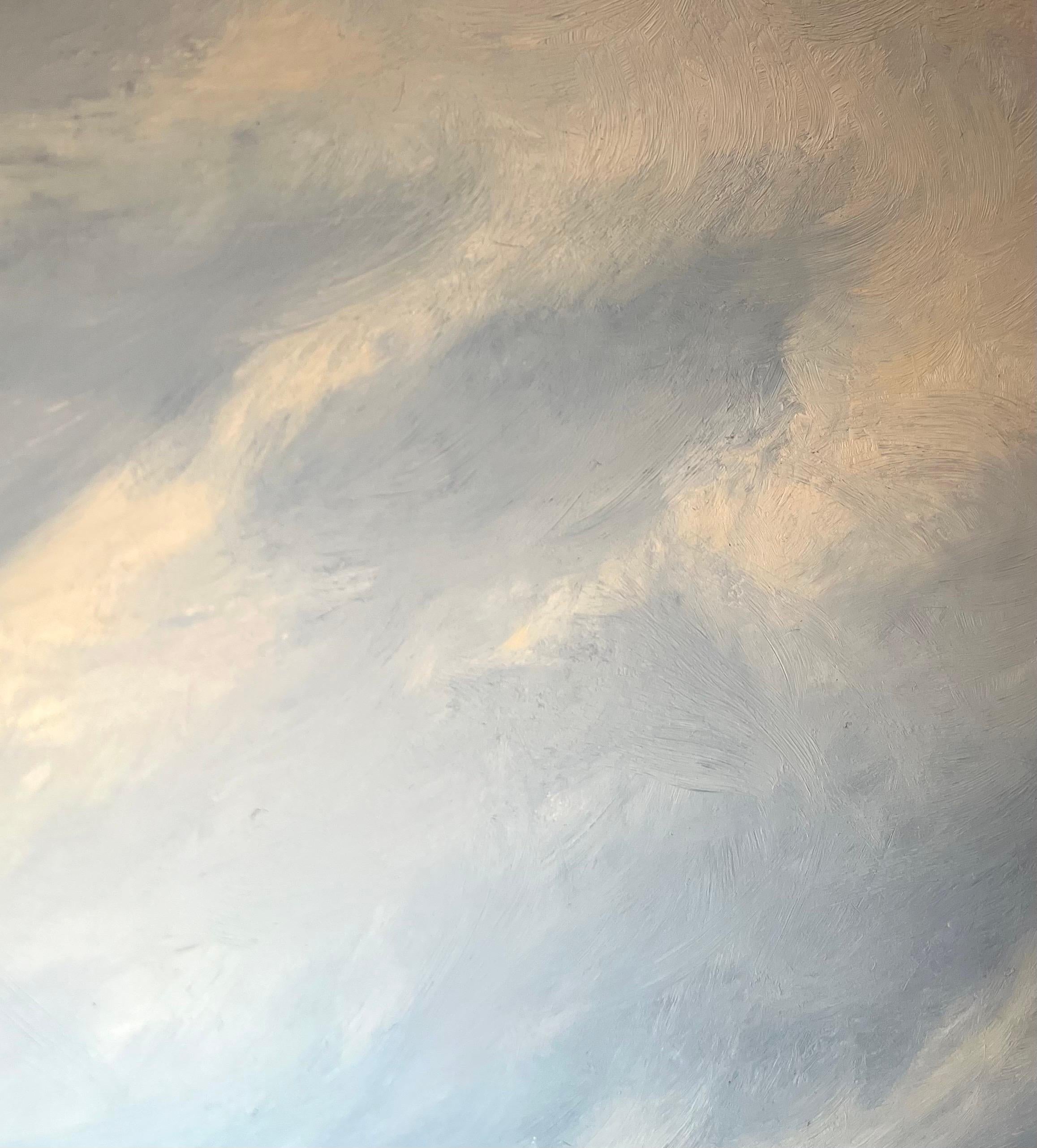 „Das Meer im Winter“ von Claude Sauthier – Öl auf Holz – 92x65 cm im Angebot 5