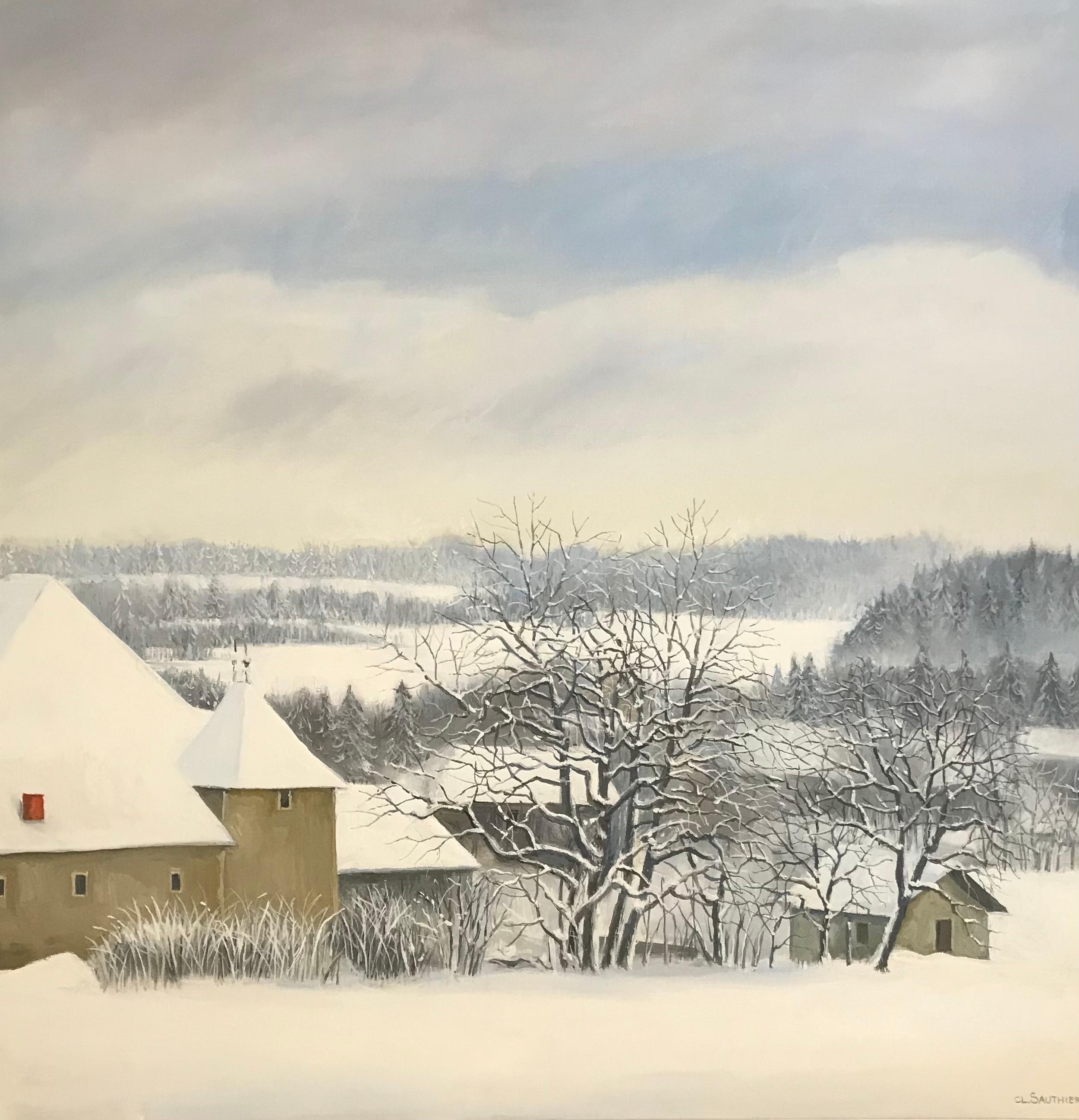 Claude Sauthier Landscape Painting - The Soujet, Haute-Savoie