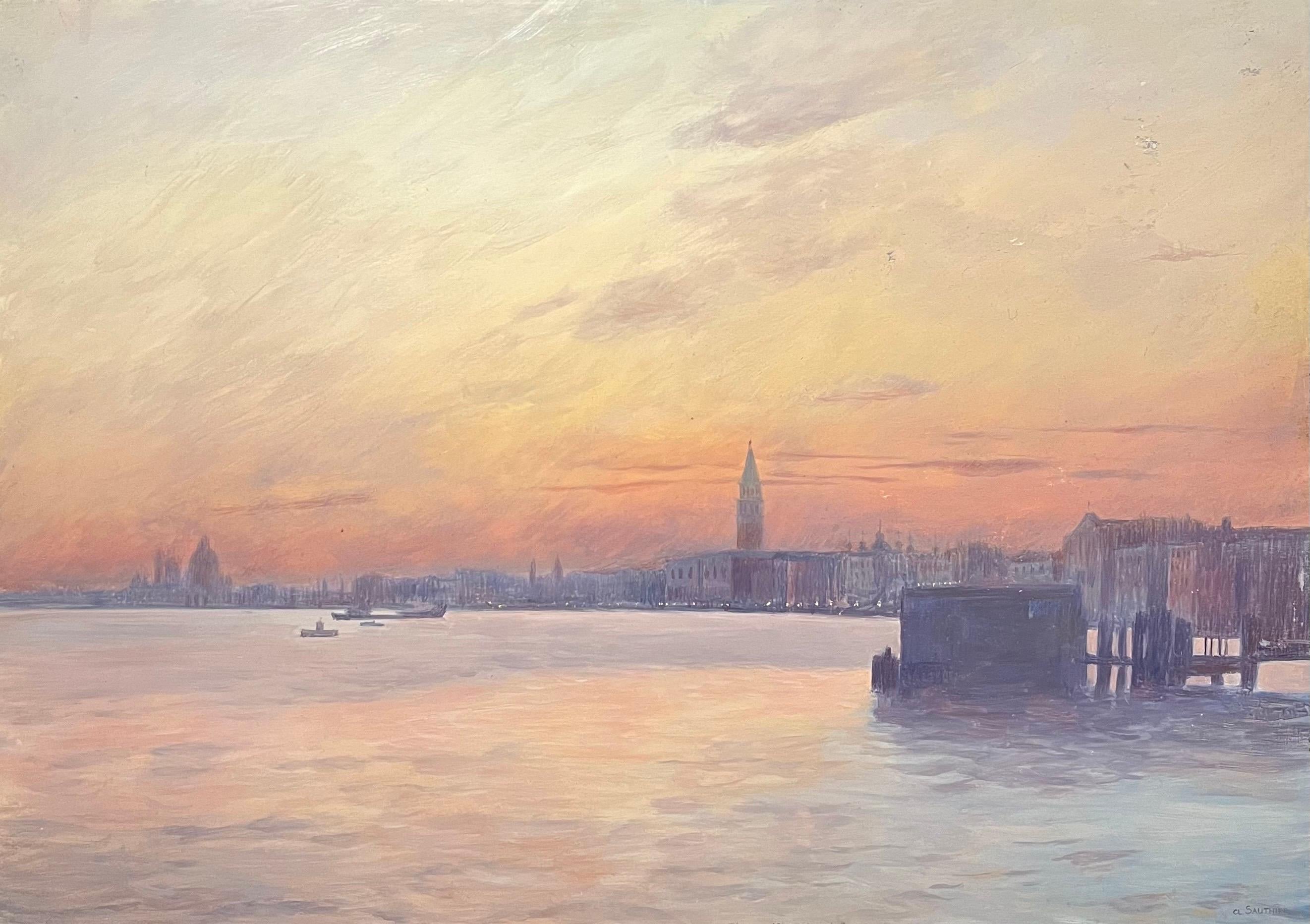 "Venedig - 2" von Claude Sauthier - Öl auf Holz - 92x65 cm