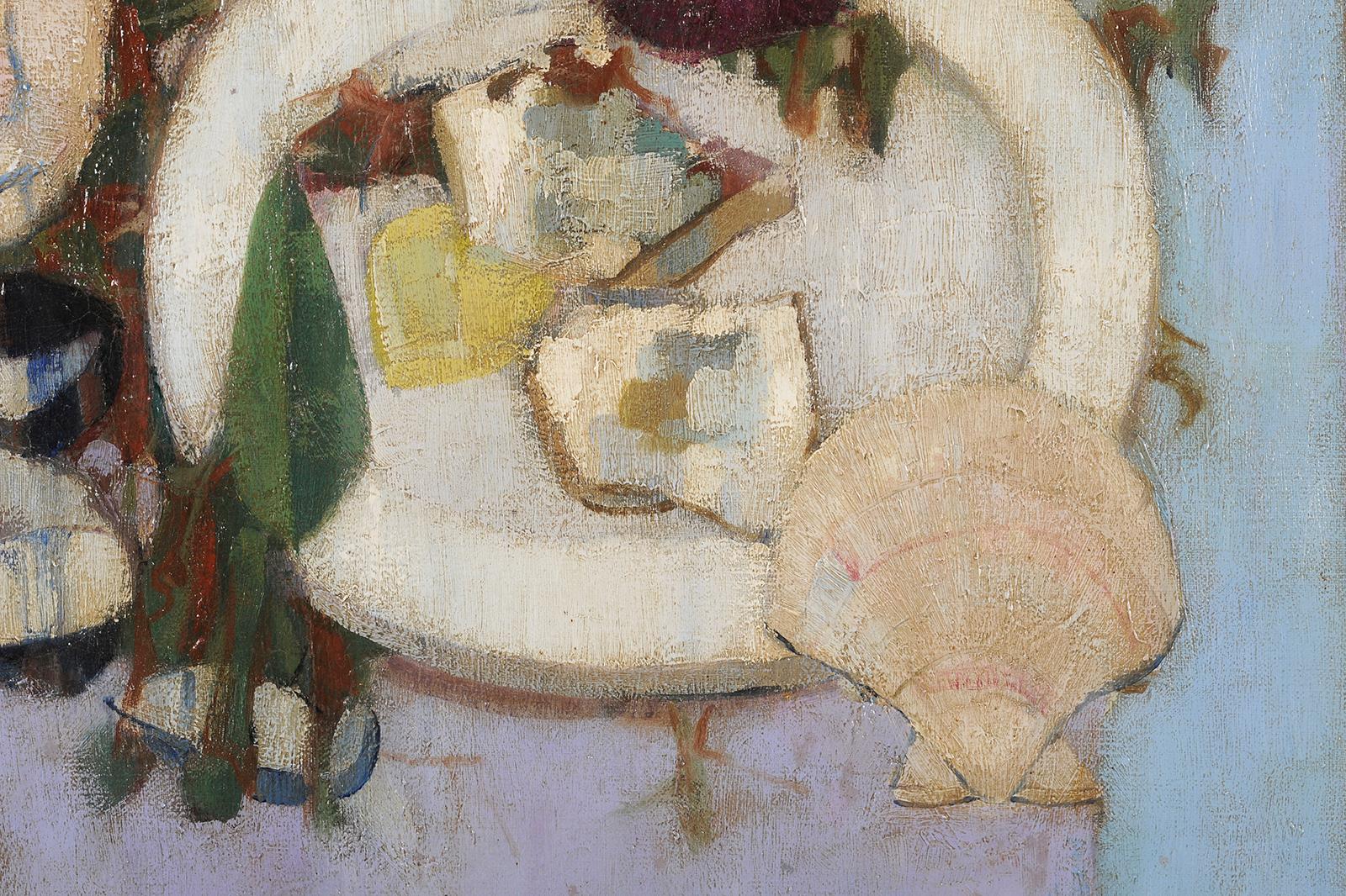Nature morte aux fruits de mer - Painting de Claude Schürr
