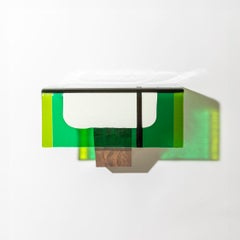 Claude Shelf Blu by Duccio Maria Gambi in Walnut and Murano Glass