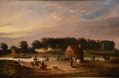 Oil Painting by Claude T. Stanfield Moore "Carvers Public House and Old Wilford
