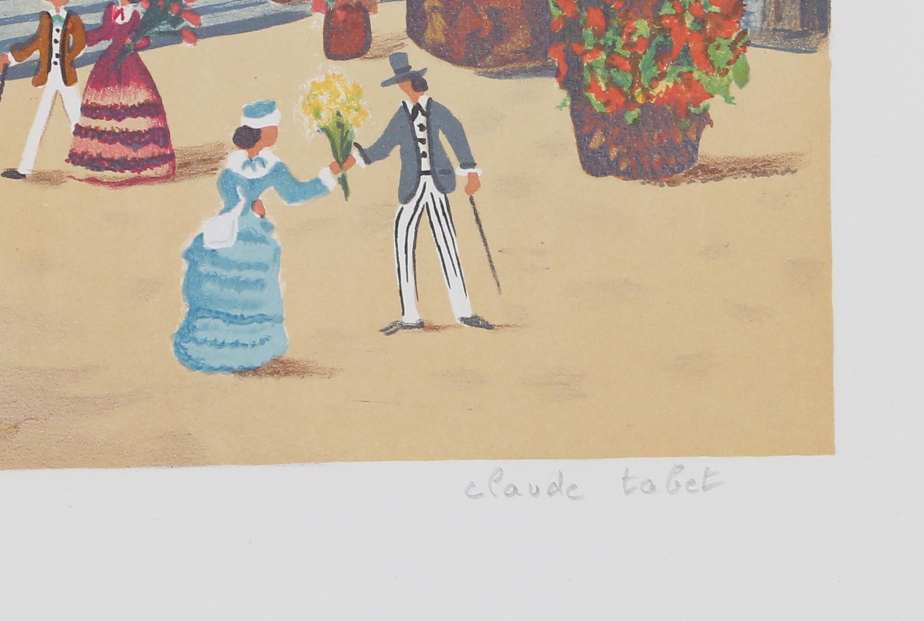 Du Descendant les Marches, litografia contemporanea di Claude Tabet in vendita 1