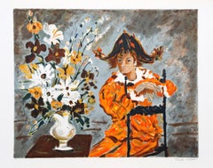 Méditation, lithographie impressionniste de Claude Tabet