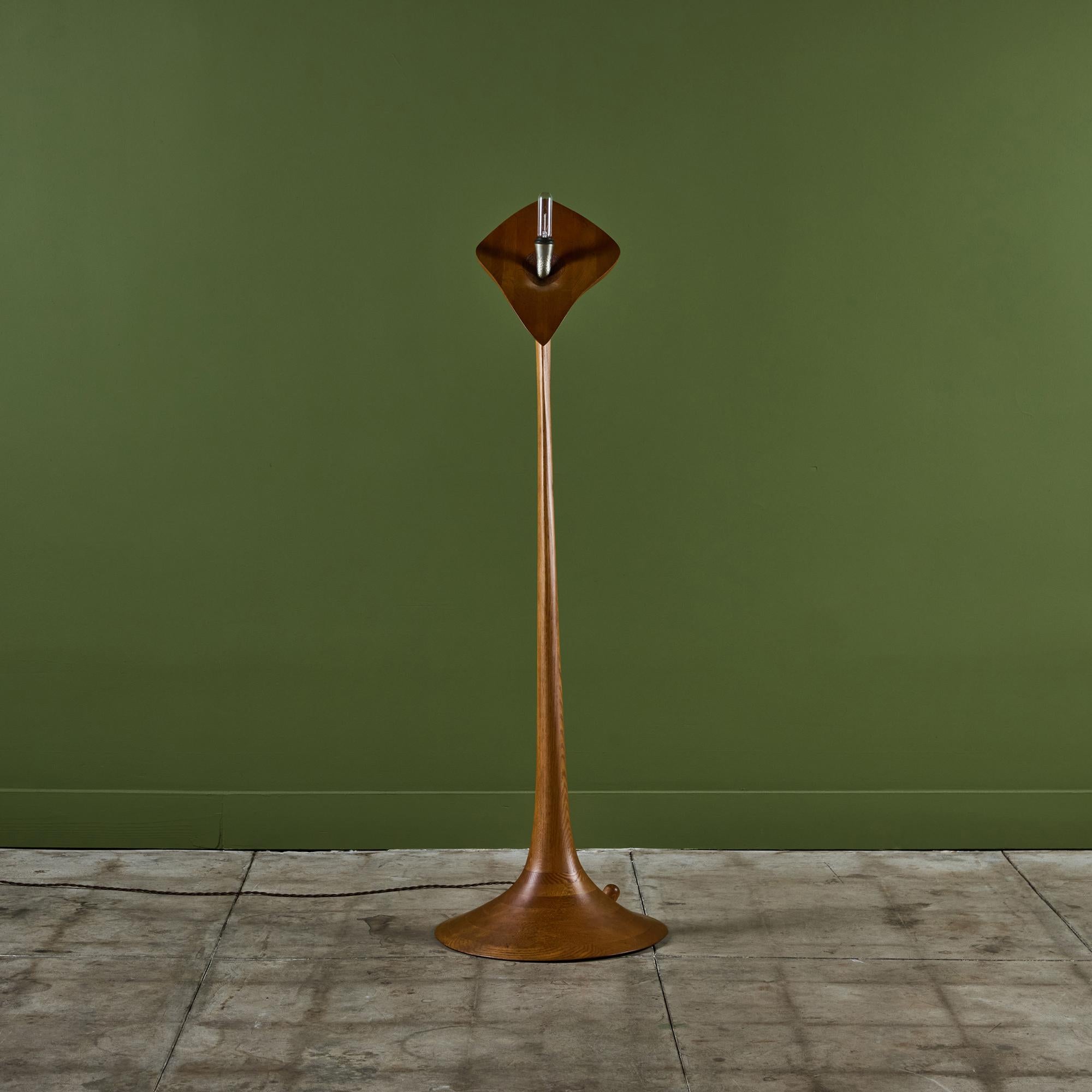 Mid-Century Modern Claude Terrell III Anthurium Floor Lamp For Sale