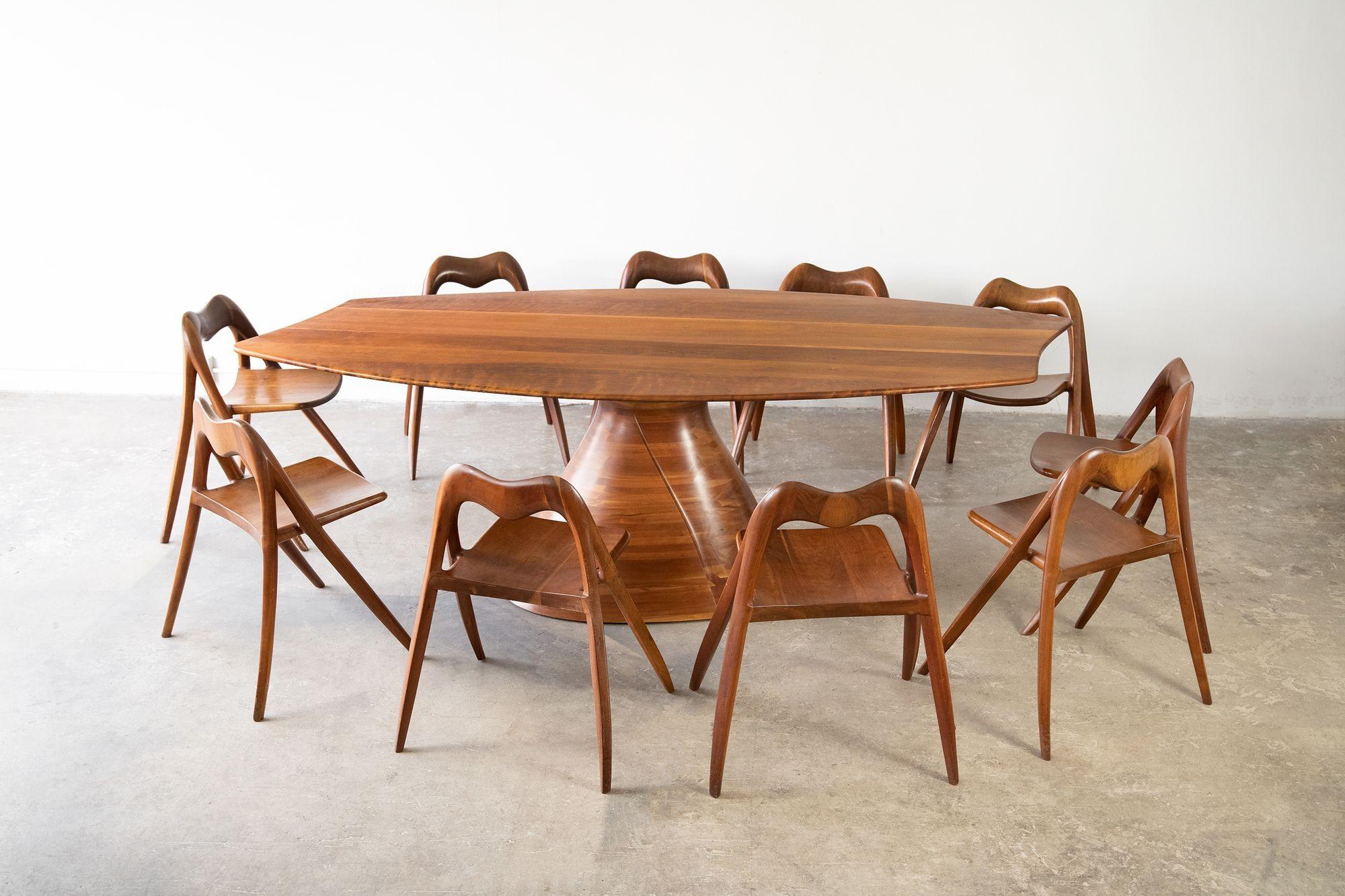 Claude Terrell Magnum Opus Dining Set 1970s Organic Studio Crafted Modernism For Sale 5
