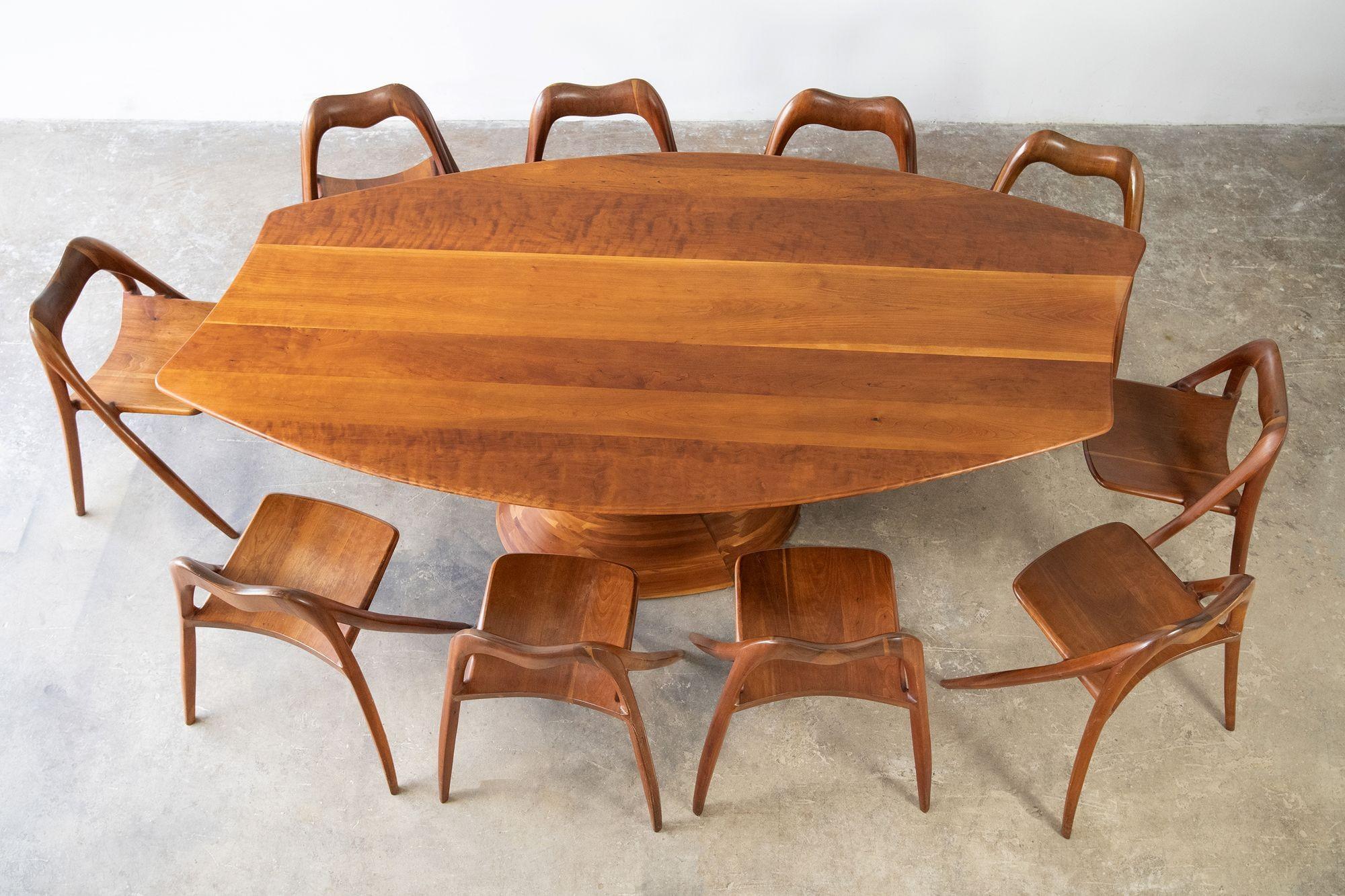 Claude Terrell Magnum Opus Dining Set 1970s Organic Studio Crafted Modernism For Sale 6