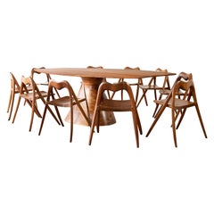 Claude Terrell Magnum Opus Dining Set 1970s Organic Studio Crafted Modernism