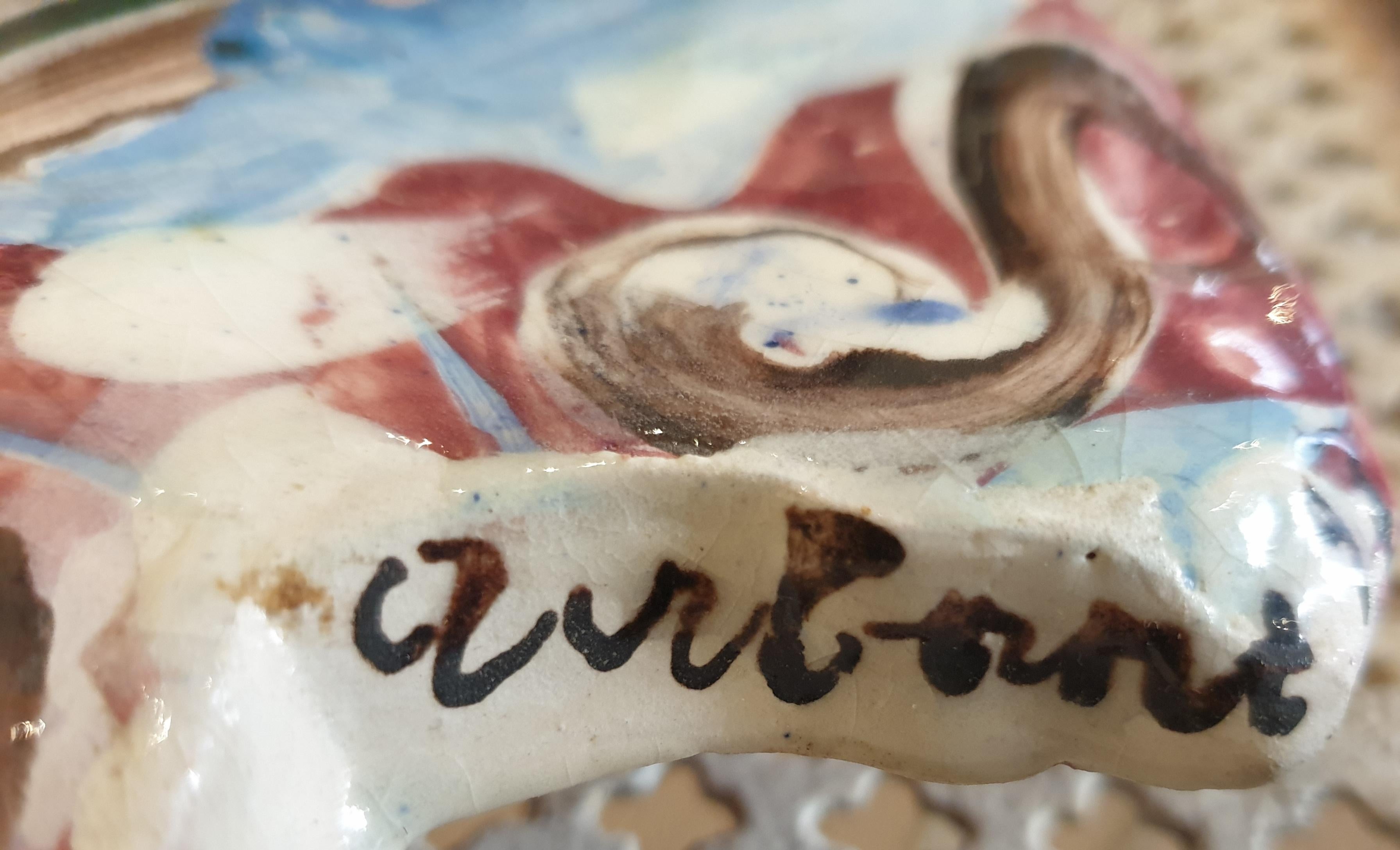Abstrakte, etruskisch inspirierte dekorative Keramik. im Angebot 9