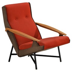 Vintage Claude Vassal Lounge Chair in Duo-Tone Upholstery